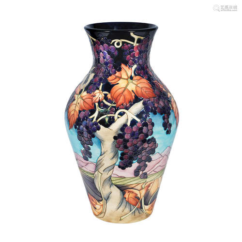 NUMBERED WITH ARTIST SIGNATURE, DATED 2000  'Montagnac' a large moorcroft prestige vase by Emma Bossons in an edition of one hundred