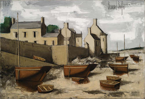 Le Conquet, le port à marée basse BERNARD BUFFET(1928-1999)