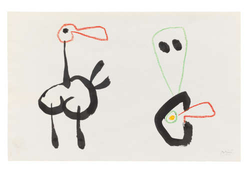 Sans titre. Projet pour 'Ubu Roi' Joan Miró(1893-1983)