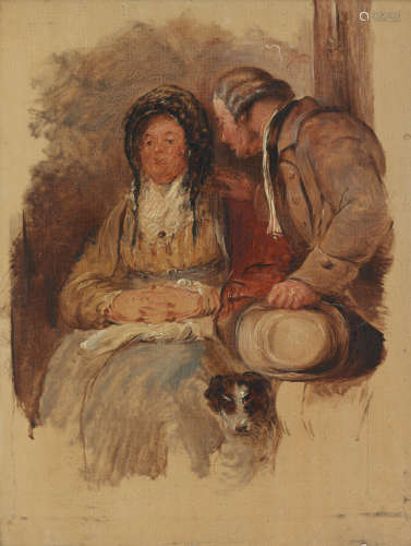 Study for The Penny Wedding  20.5 x 15.5 cm. (8 1/16 x 6 1/8 in.) Sir David Wilkie, RA(British, 1785-1841)