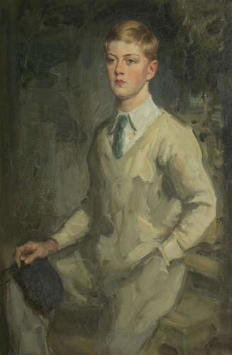 Portrait of Master Alan Sinclair 102 x 72 cm. (40 3/16 x 28 3/8 in.) Alexander Garden Sinclair, ARSA(British, 1859-1930)