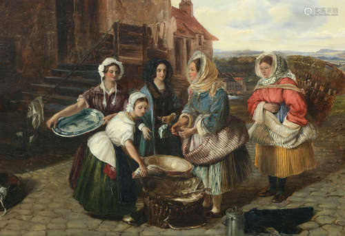 East Lothian Fisherwomen 55 x 76 cm. (21 5/8 x 29 15/16 in.) Alexander Carse(British, circa 1770-1843)