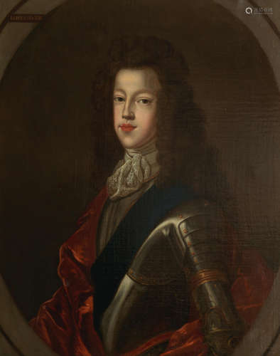 Portrait of James Francis Edward Stuart, the Old Pretender 78 x 63 cm. (30 11/16 x 24 13/16 in.) Follower of Alexis Simon Belle(Paris 1674-1734)