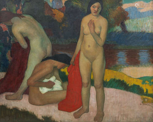 The Bathers 52 x 61 cm. (20 1/2 x 24 in.) William Strang RA RPE(British, 1859-1921)