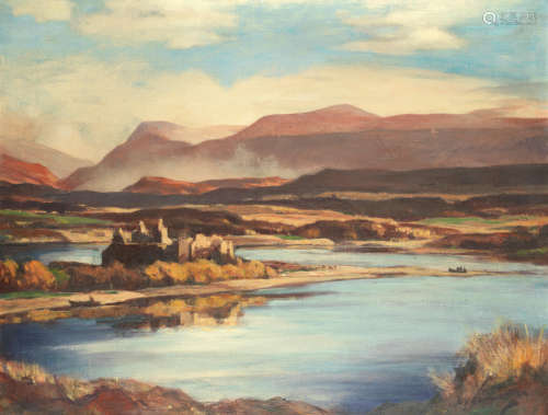 Kilchurn Castle, Loch Awe 67 x 88 cm. (26 3/8 x 34 5/8 in.) Sir David Young Cameron RA RSA RWS RSW RE(British, 1865-1945)