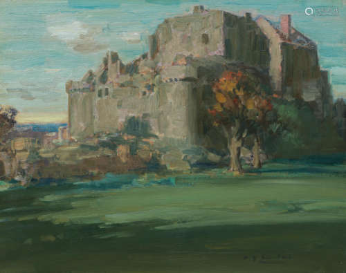Craigmillar Castle 64 x 76 cm. (25 3/16 x 29 15/16 in.) Alexander Garden Sinclair, ARSA(British, 1859-1930)