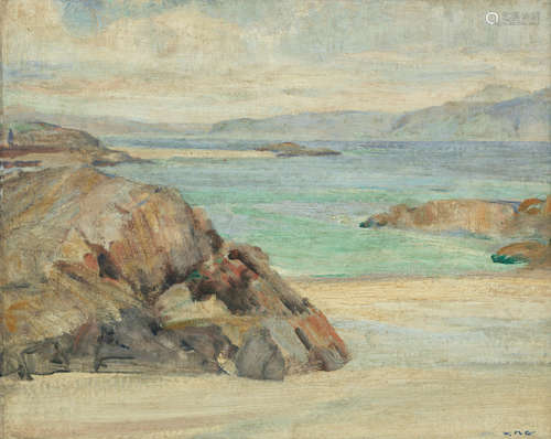 Loch Na Keal, from Corrag 36 x 44 cm. (14 3/16 x 17 5/16 in.) William Mervyn Glass, RSA PSSA(British, 1885-1965)