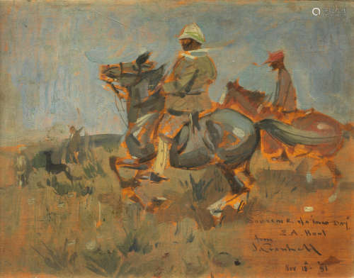 Souvenir of a Tough Day 26.2 x 34 cm. (10 1/4 x 13 3/8 in.) Joseph Crawhall RSW(British, 1861-1913)