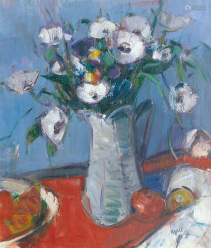 Chinese Poppies  68 x 57 cm. (26 3/4 x 22 7/16 in.) Gordon Bryce RSA RSW(British, born 1943)