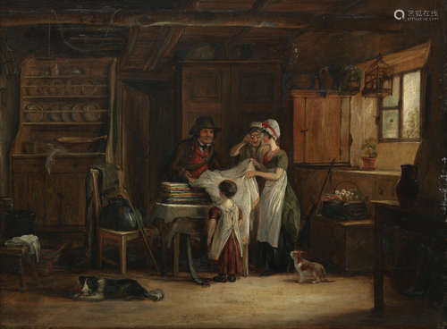 The Pedlar 24.5 x 35.5 cm. (9 5/8 x 14 in.) Alexander Fraser, Sr., ARSA(British, 1786-1865)