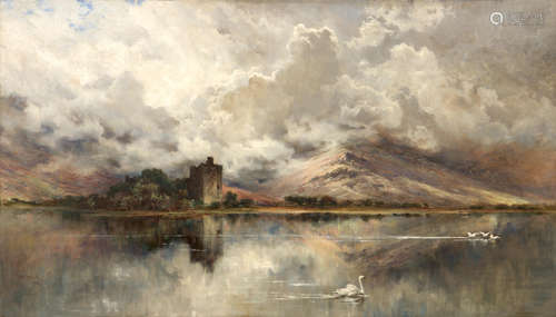 Kilchurn Castle 107 x 182 cm. (42 1/8 x 71 5/8 in.) Keeley Halswelle(British, 1832-1891)