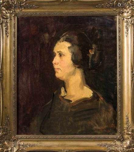 Isaac Lazerus Israels 1925 (1865 - 1934 Amsterdam), oil on canvas, portrait of Mrs. Melie Pan