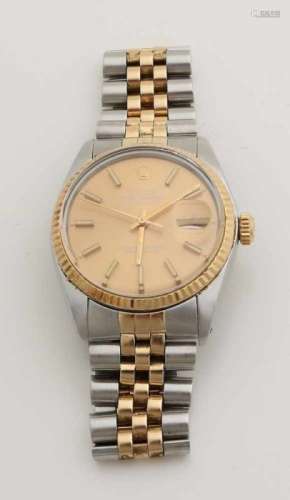 Rolex watch, oyster perpetual datejust, case and band in steel with gold. ø 34 mm. vending