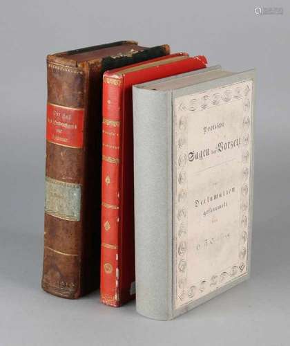 Three antiquarian German books. Among others: Poetic Sagen der Vorzeit 1817 von Declamator GF