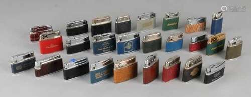 Lot with approx. 27 lighters including; Solidzünder, Zünder, Hadson, KW, Consul, Ronson, Noble.