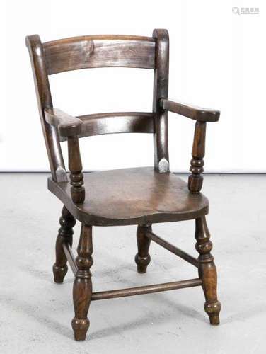 19th Century English mahogany highchair. Size: 62 x 35 x 35 cm. In good condition. Englischer