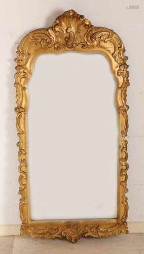 Early 19th century gilded mirror in Rococco style. Size: 110 x 53 cm. In very good condition.