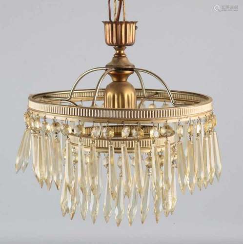 Old crystal hanging lamp. 20th century. Size: 30 x 25 cm ø. In good condition. Alte Kristall