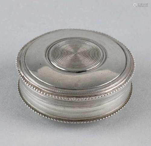 Silver Empire 835/000 peppermint box. Without hinge, with bottom and top bead. Keurtekens kingdom