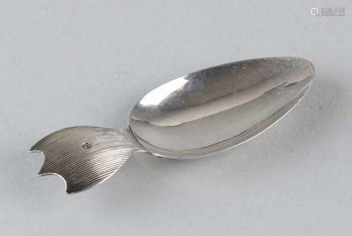 Silver 835/000 tea cup with ribs on the top of the stem. and bottom of the container. Mr. P.