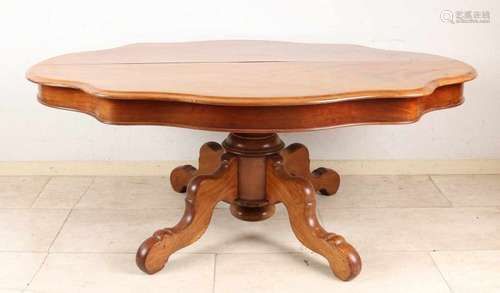 Antique Dutch mahogany Louis Philippe coffee table. Size: 53 x 130 x 88 cm. In good condition.