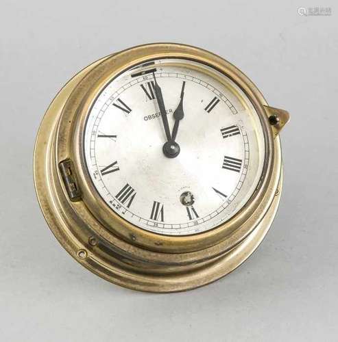 Antique brass bell, with plated dial. Circa 1930. Functions not tested. Size: 6 x 15 cm ø. In good