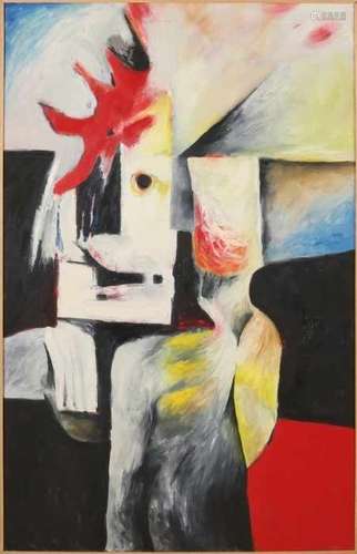 Atelier Dirkjan Ribbeling. 1932 - 2013. Abstract representation. Oil paint on linen. Size: 120 x