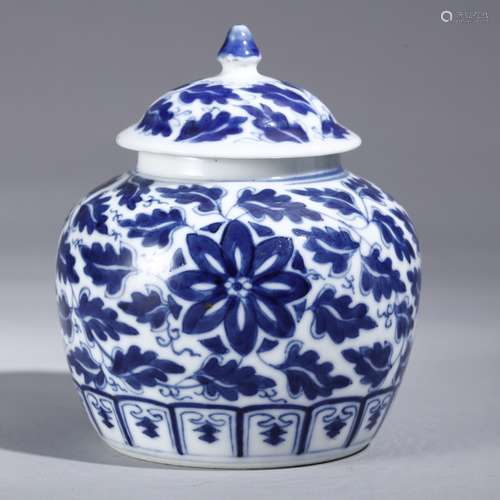 CHINESE WHITE AND BLUE  JAR