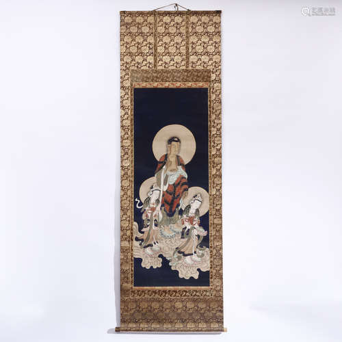 JAPANESE ARCHAIC BUDDHA PAINTING