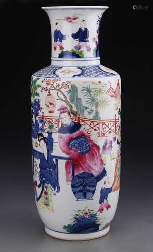 CHINESE FAMILLE ROSE VASE WITH YONGZHENG MARK