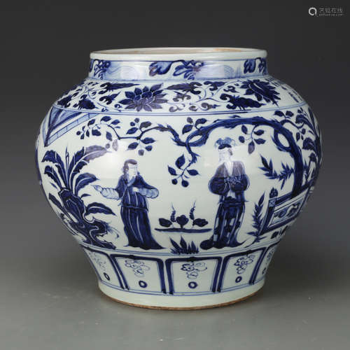 CHINESE BLUE AND WHITE JAR