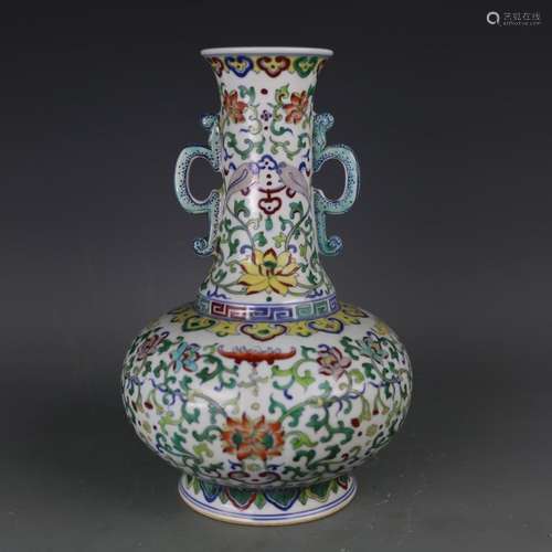 CHINESE DOUCAI VASE WITH CHENGHUA MARK