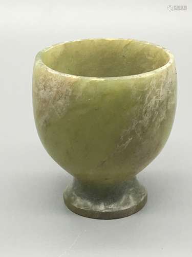 CHINESE JADE CARVED  CUP