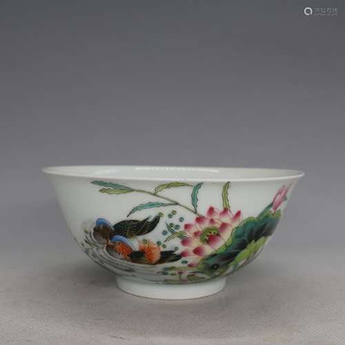 CHINESE ENAMEL GLAZED BOWL WITH YONGZHENG MARK