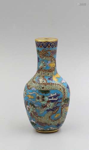 CHINESE BRONZE CLOISONNE SNUFF BOTTLE