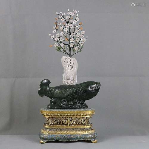 CHINESE BRONZE CLOISONNE BONSAI