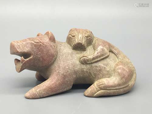 CHINESE JADE CARVED  PIG