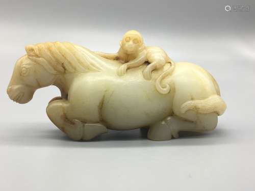 CHINESE JADE CARVED  HORSE