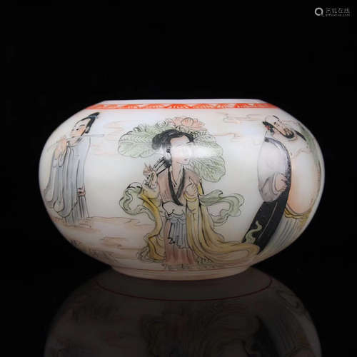 17-19TH CENTURY, AN IMMORTAL PATTERN WASH POT, QING DYNASTY