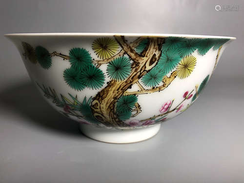 17-19TH CENTURY, AN ENAMEL BOWL, QING DYNASTY