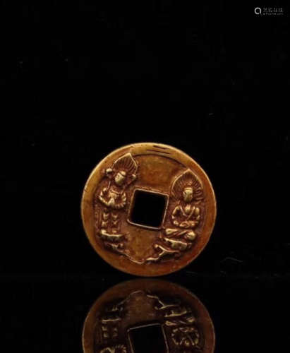 10-12TH CENTURY, A CHUNHUAYUANBAO GOLD COIN, SONG DYNASTY