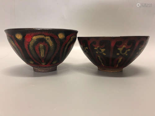 10TH-12TH CENTURY, A PAIR OF JIAN KILN BOWL, SONG DYNASTY