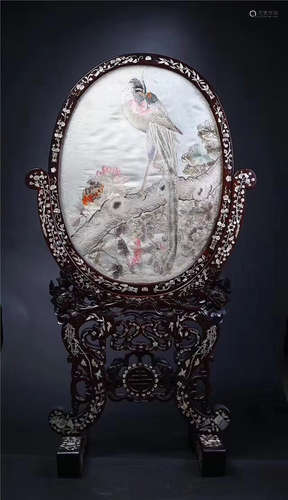 20TH CENTURY, A PAIR OF IMPERIAL FLORAL PATTERN PANELS, THE REPUBLIC OF CHINA