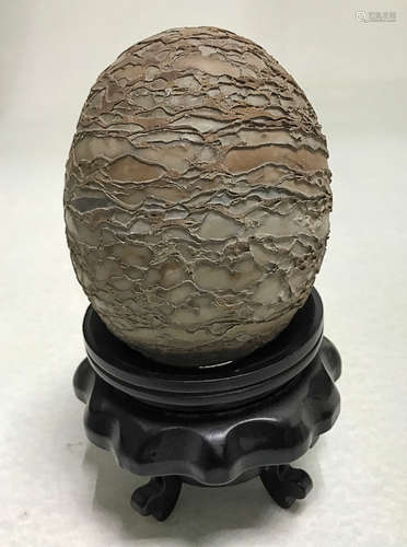 AN EGG SHAPE STRANGE STONE