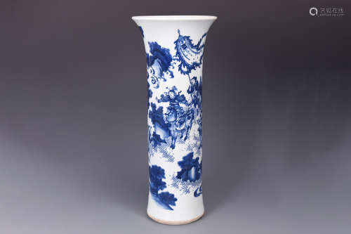 BLUE AND WHITE 'WARRIORS' VASE, GU