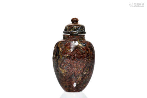 STONE CARVED SNUFF BOTTLE
