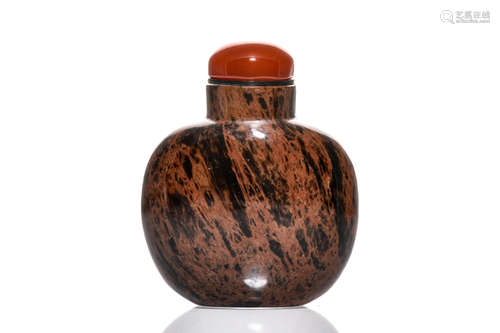 STONE CARVED SNUFF BOTTLE