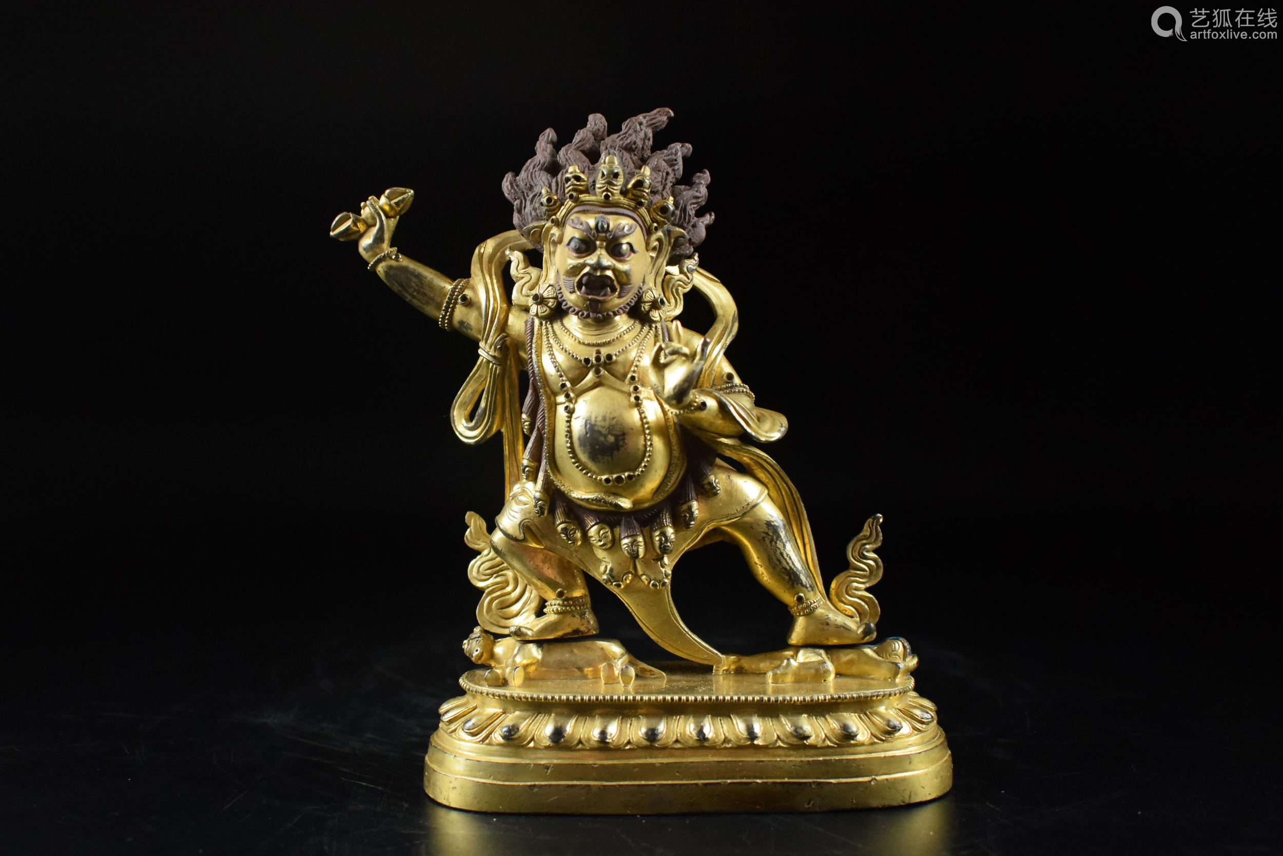 GILT BRONZE CAST 'WRATHFUL DEITY' 