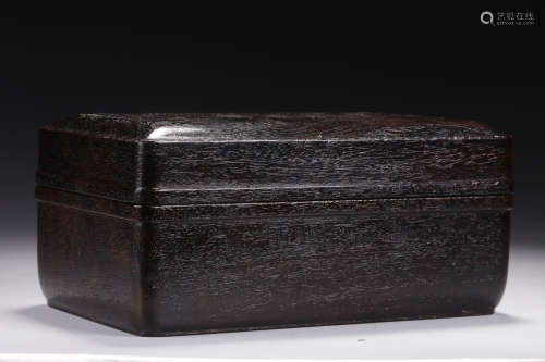 ZITAN WOOD CARVED LAYERED BOX WITH COVER