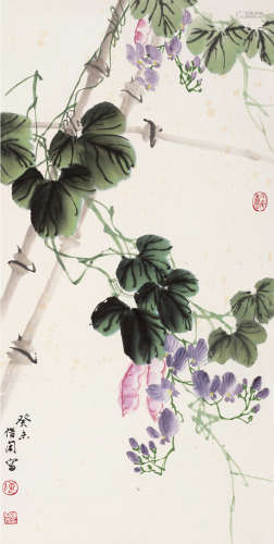 陈雪庵（1925～2015） 癸未（2003）年作 秋意 立轴 设色纸本
